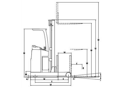 Carretilla elevadora eléctrica de pie 1500-2000kg FRC 