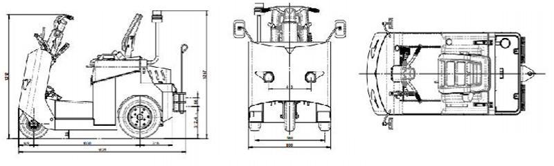 Tractor de arrastre eléctrico 2000kg 