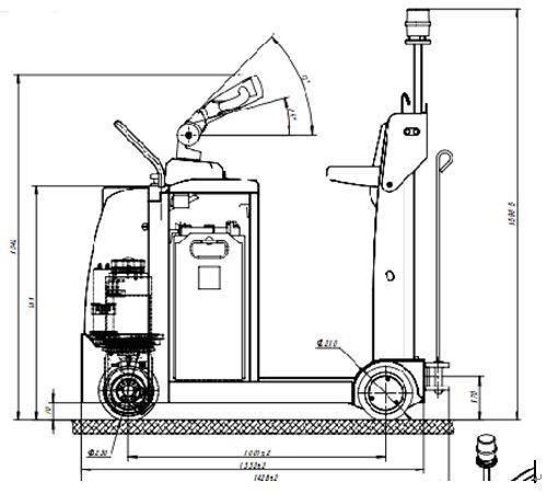 Tractor de arrastre con conductor de pie 3000-5000kg 