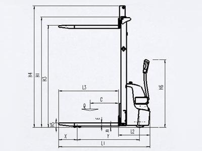 Apiladora eléctrica 1000-1200kg XEA 