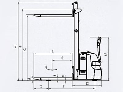 Apiladora eléctrica 1500kg XEB 