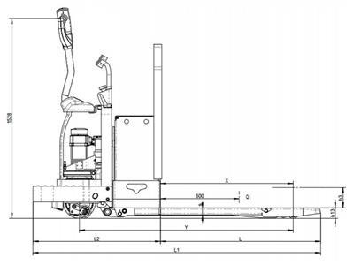 Transpaleta eléctrica de 3600kg de capacidad 