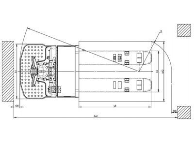 Transpaleta eléctrica de 3600kg de capacidad 