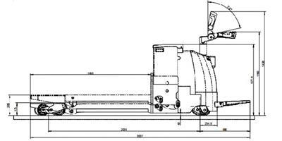 Transpaleta eléctrica para carga pesada de 8000kg 